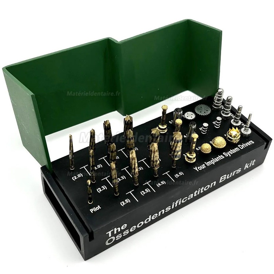 Kit ostéodensification dentaire et d'outils d'expansion de crête (29 pièces/Set )